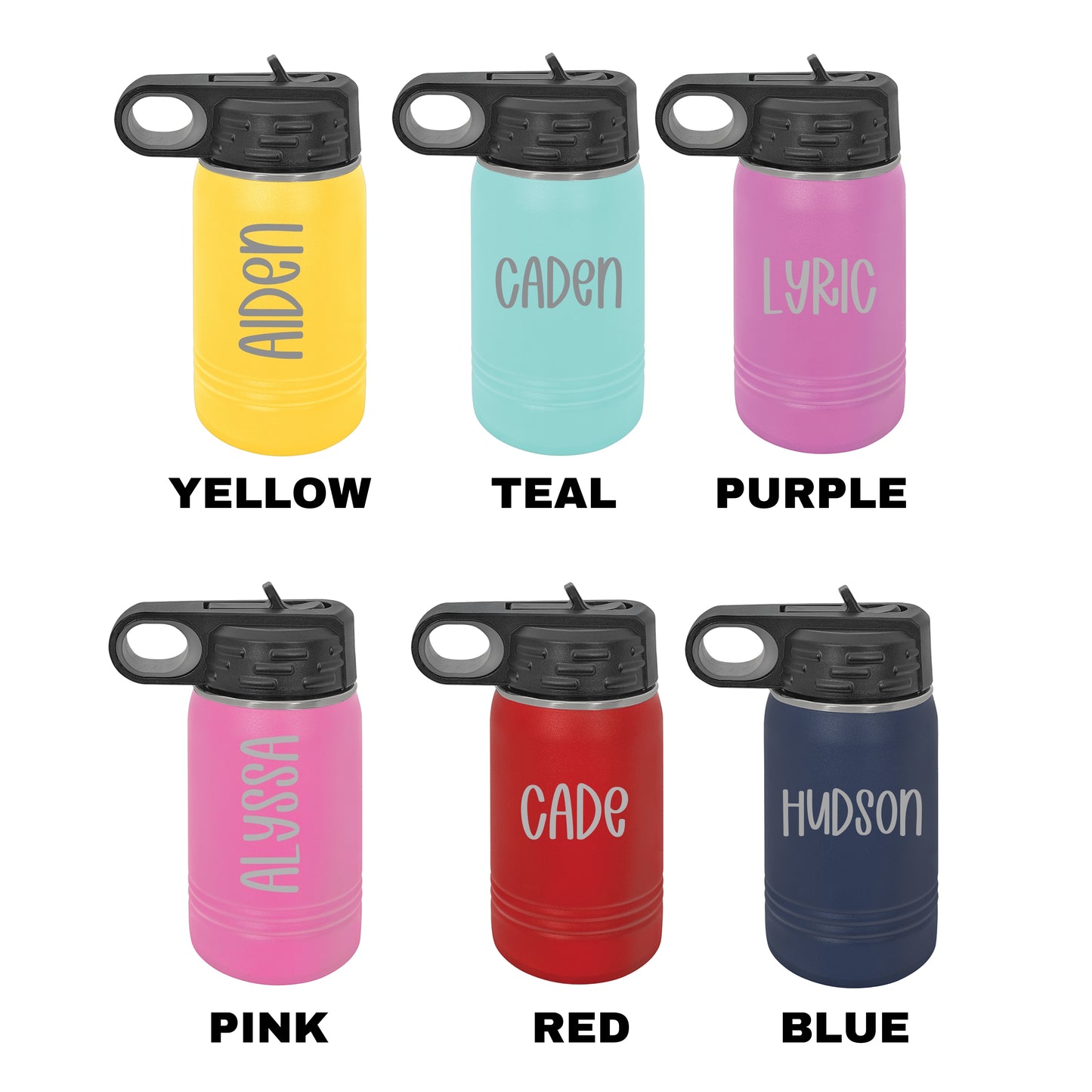 Personalized Water Bottle for Kids - 12oz