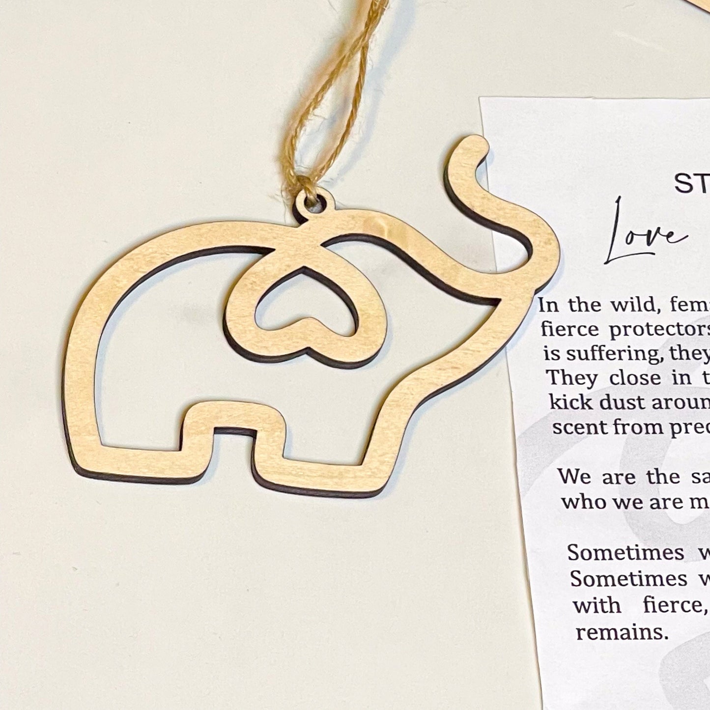 Elephant Ornament, Cancer Survivor Gift, Sisterhood Ornament, Breast Cancer Awareness, Personalized Gifts for Best Friends, Friendship Gift