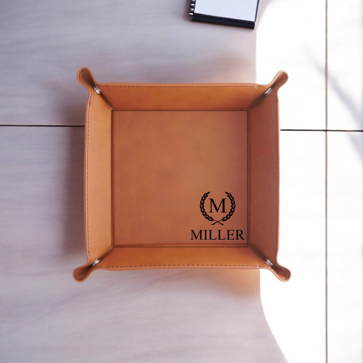 Leatherette Catchall Valet Tray