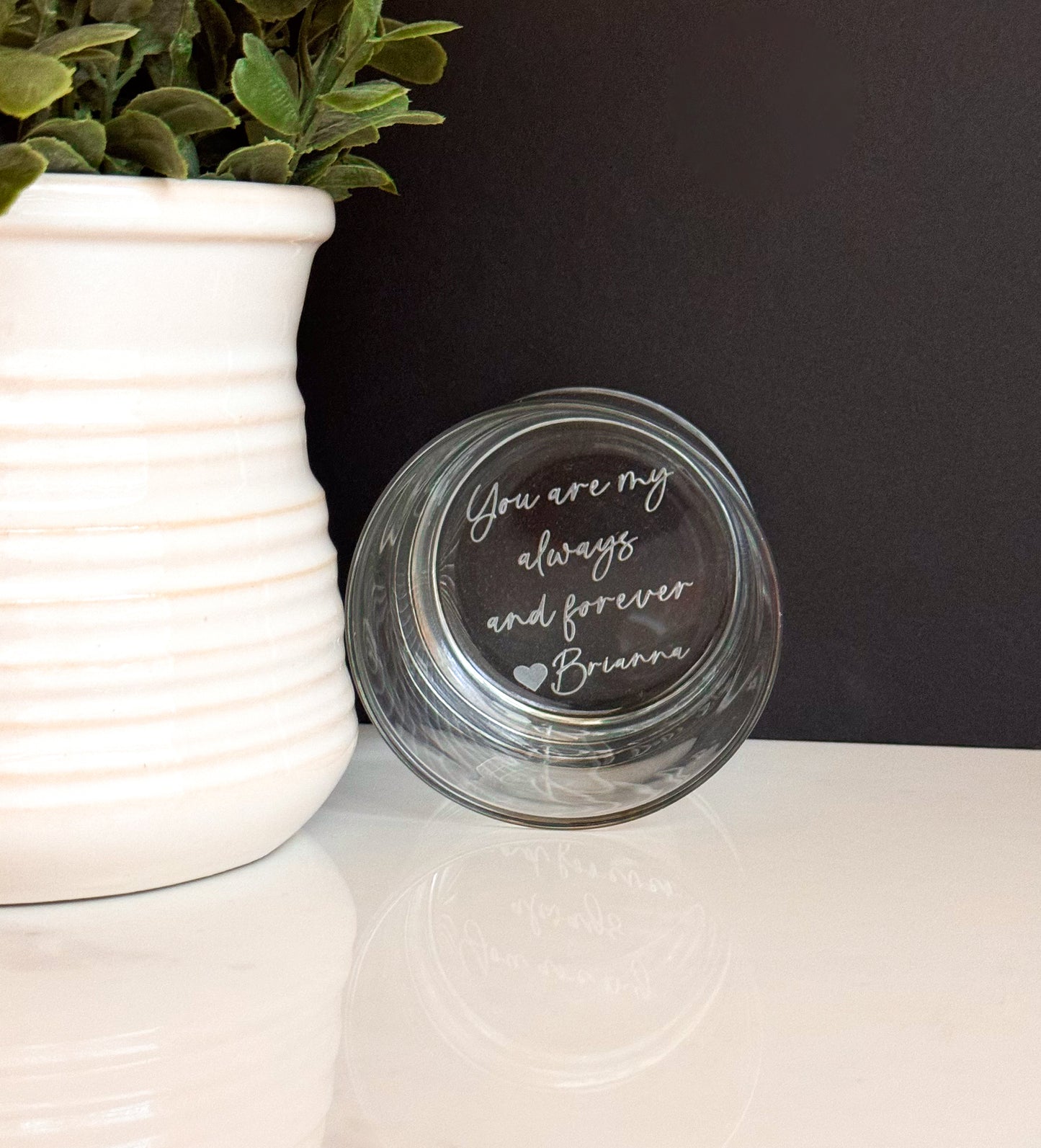 Personalized Whiskey Glass with Message