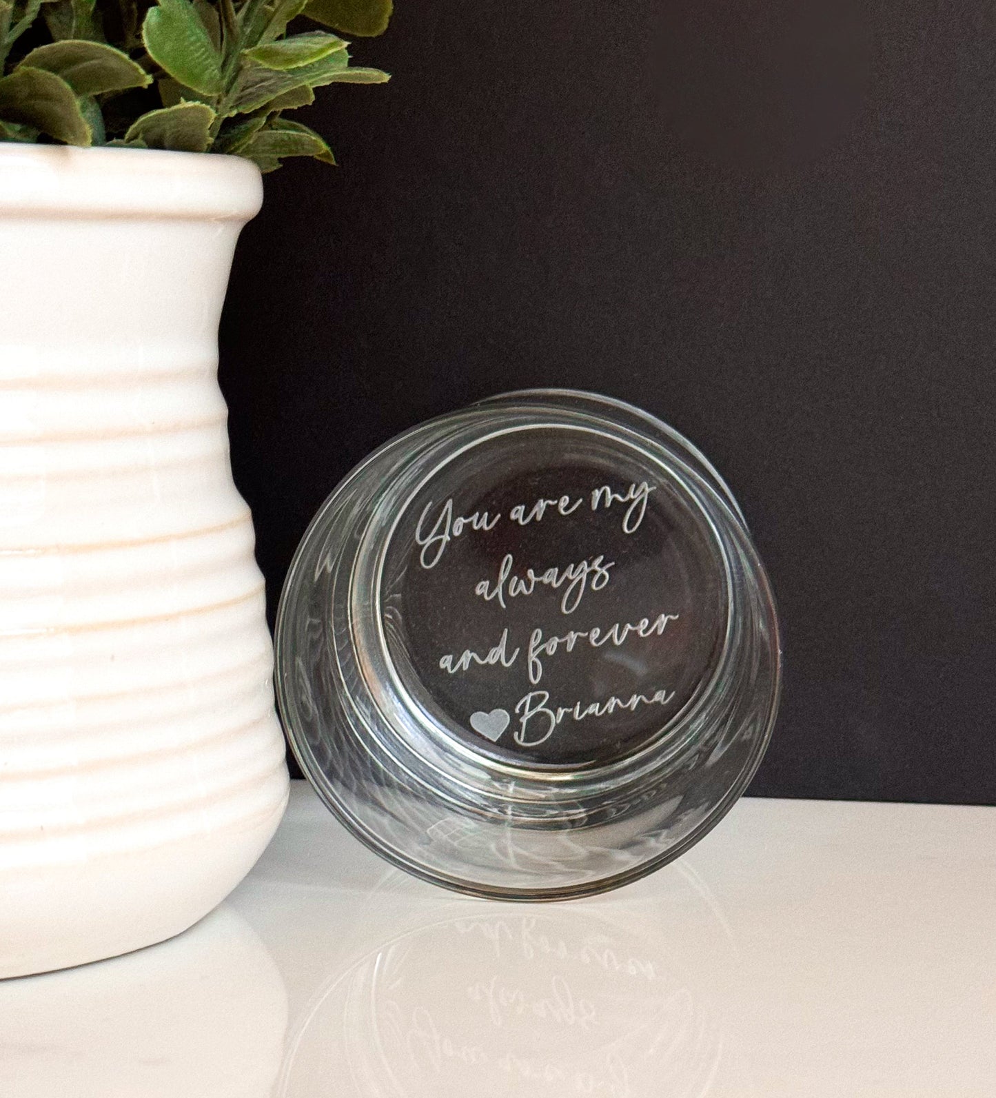 Personalized Whiskey Glass with Message