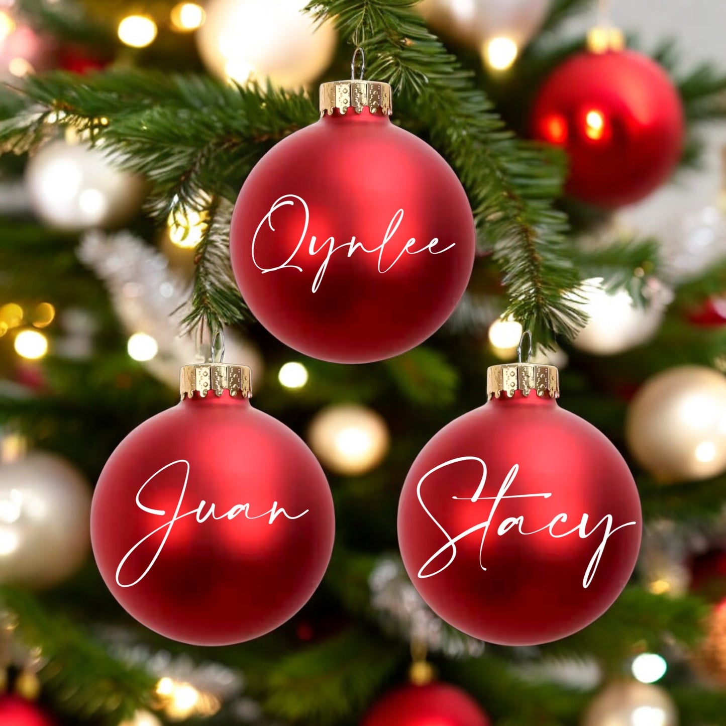 Personalized Glass Christmas Ball Ornament