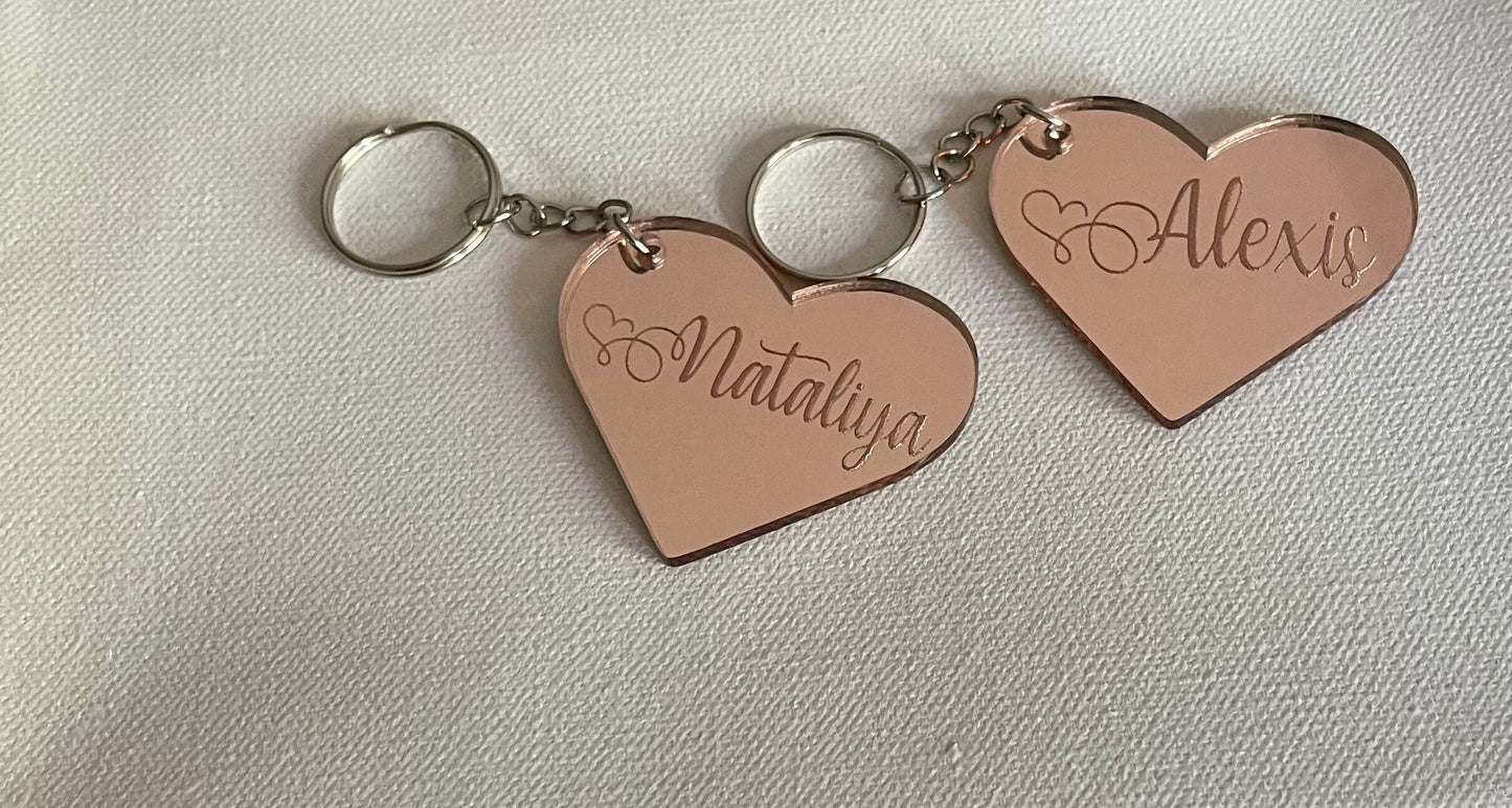 Custom Heart Keychain