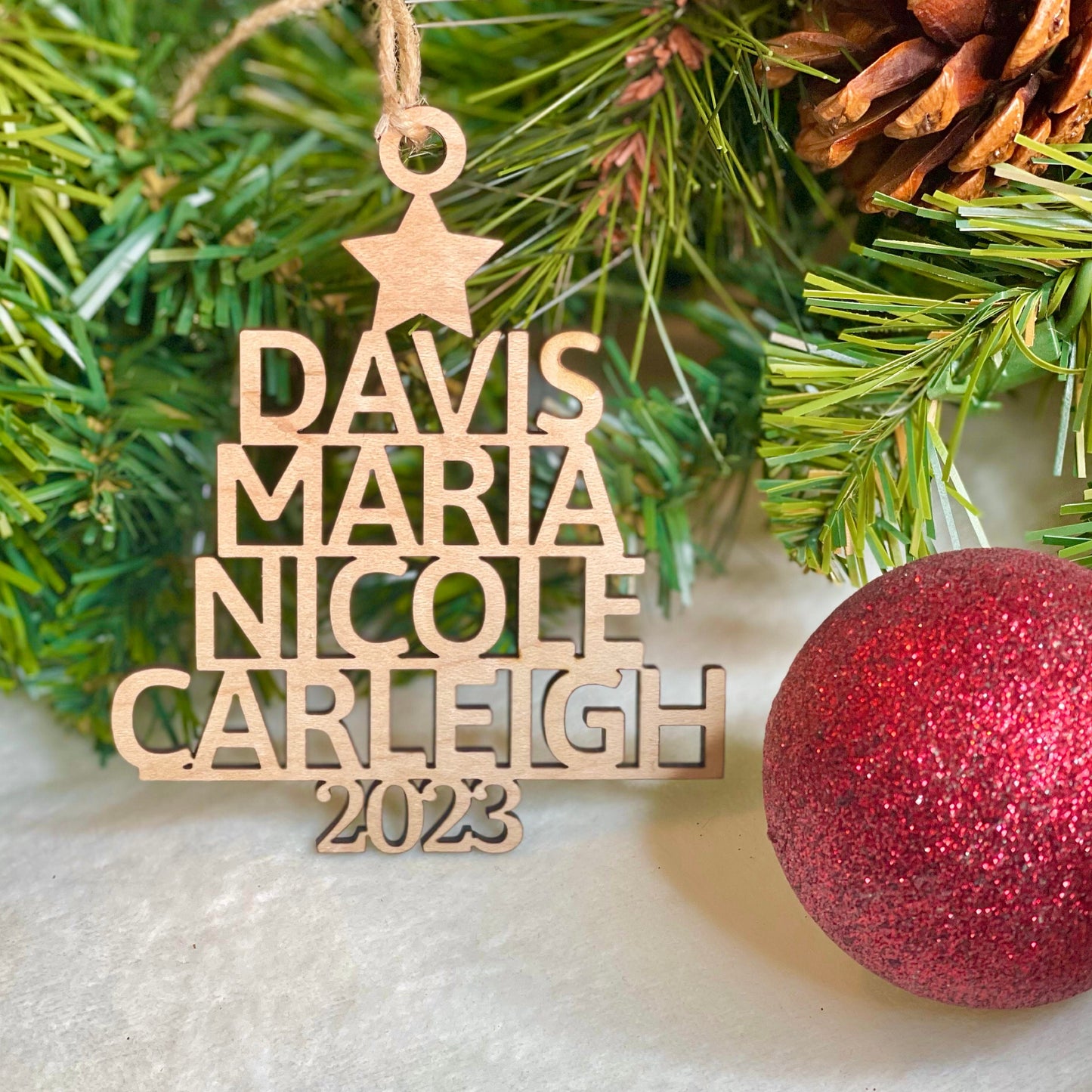 Family Christmas Ornament - Christmas Tree Ornament