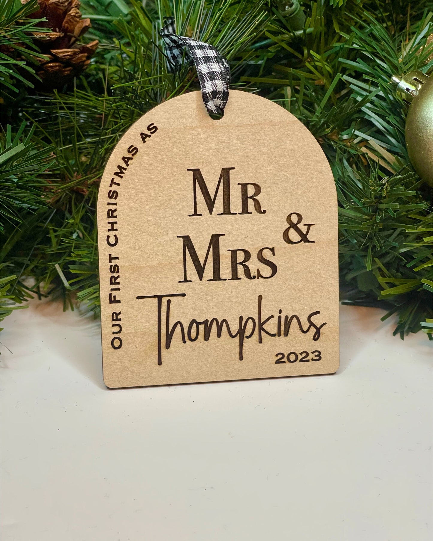 Our First Christmas as Mr and Mrs Ornament