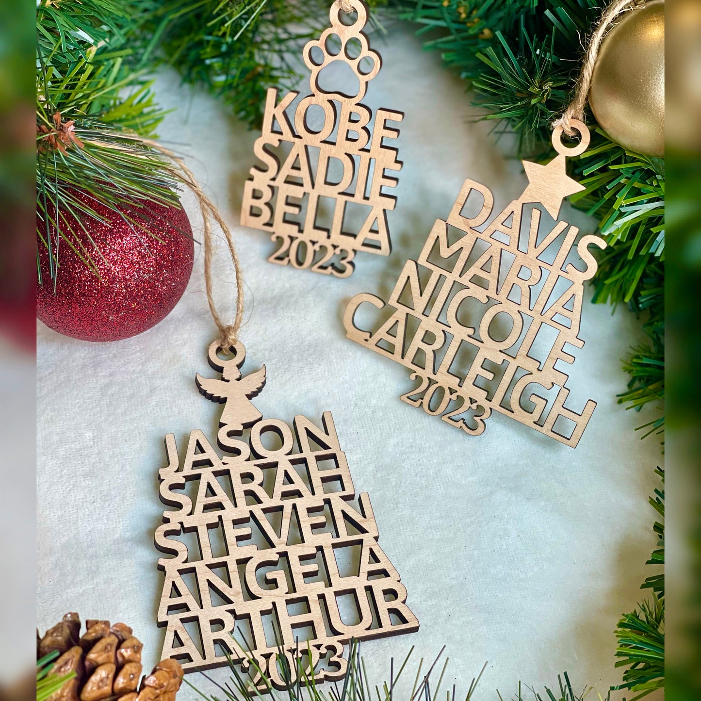 Family Name Christmas Ornament
