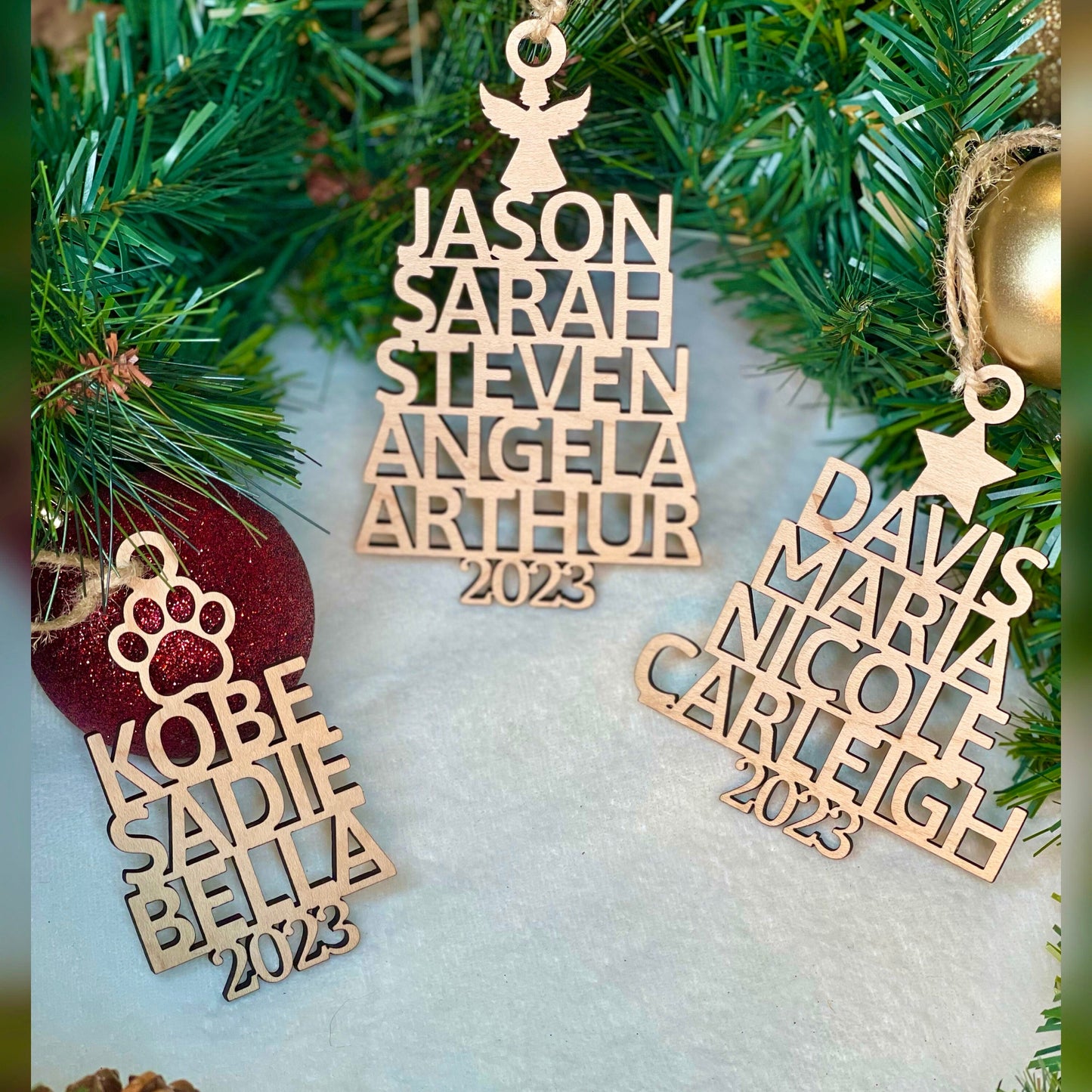 Family Name Christmas Ornament