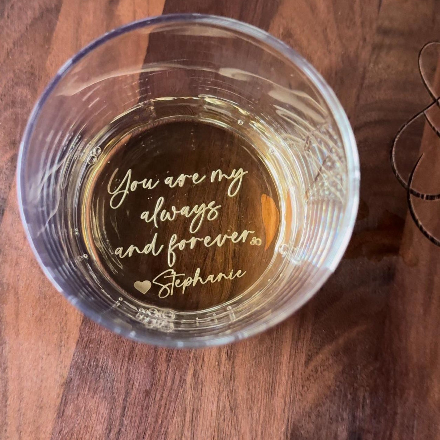 Personalized Whiskey Glass with Message