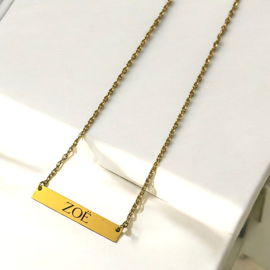 Personalized Bar Necklace