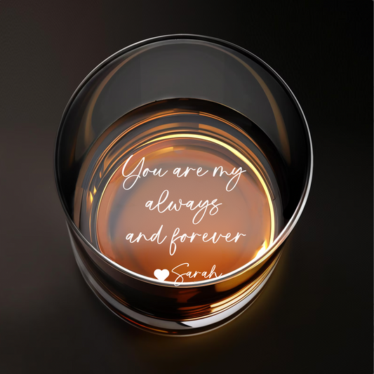 Personalized Whiskey Glass with Message