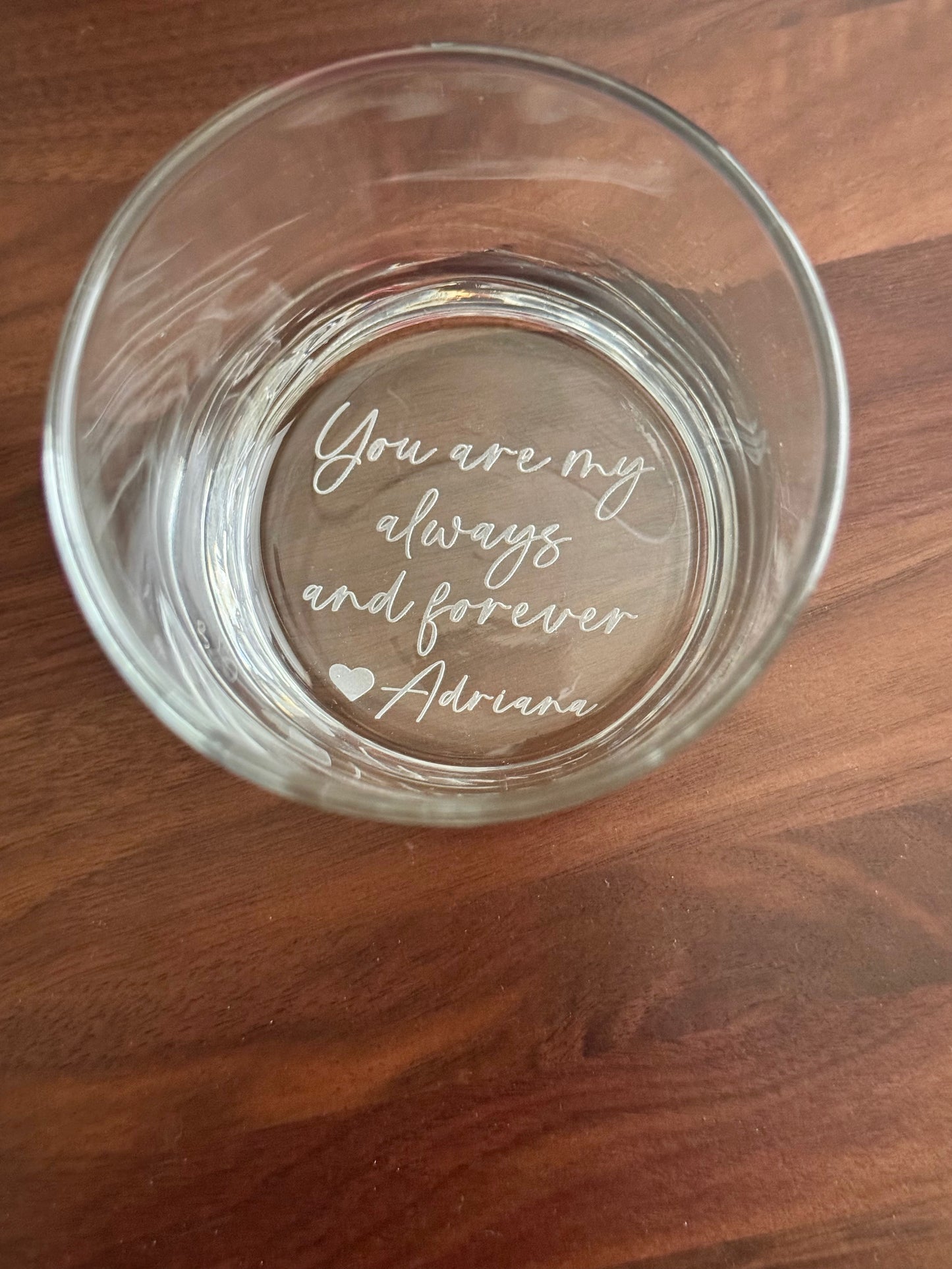 Personalized Whiskey Glass with Message