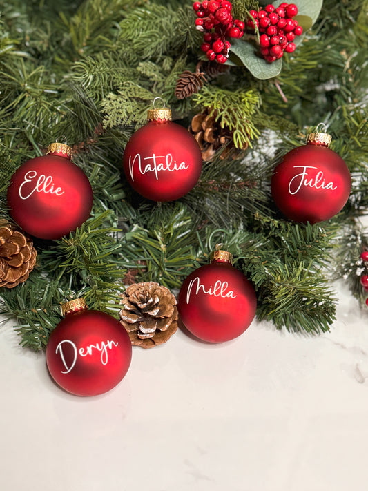 Personalized Glass Christmas Ball Ornament