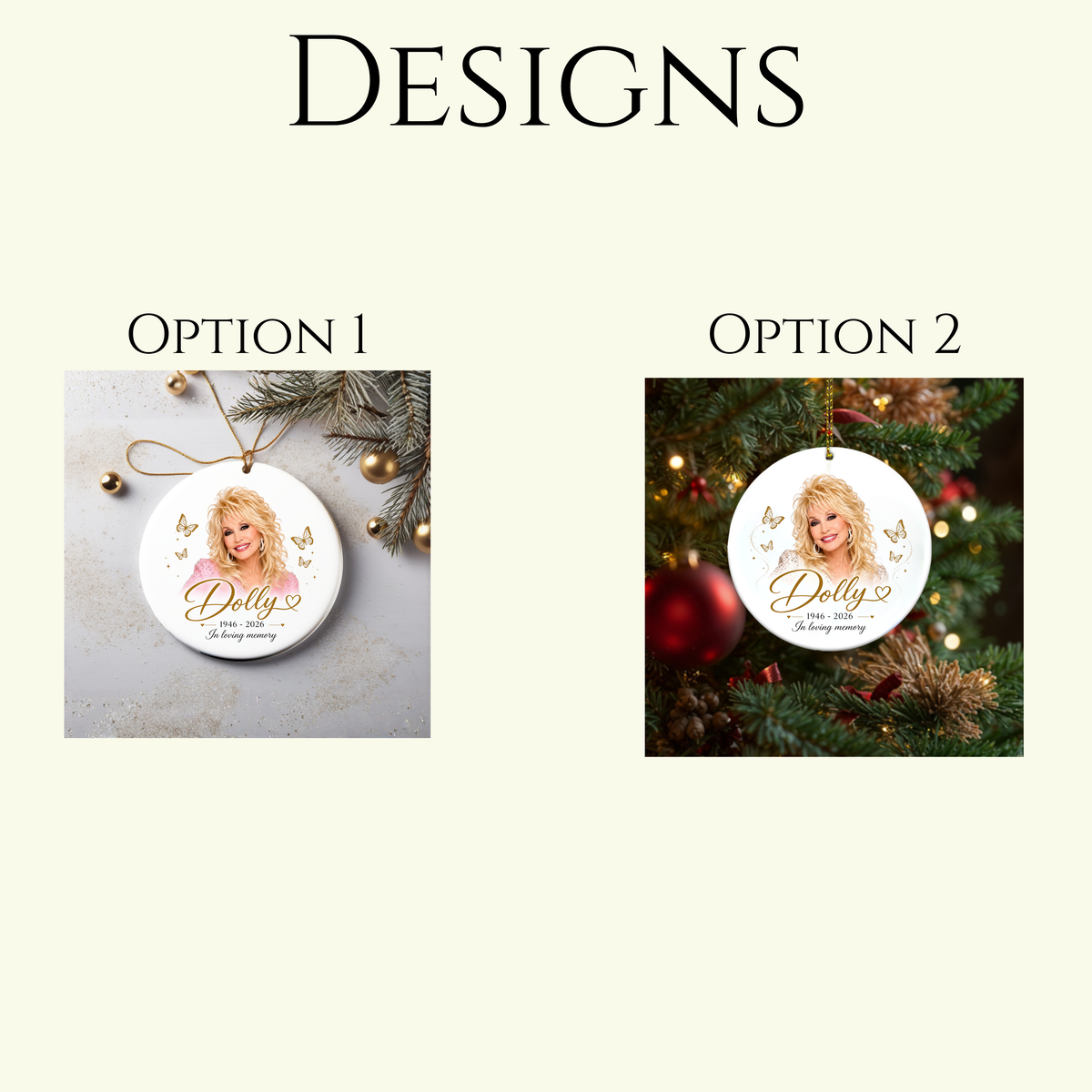 Dolly Parton Memorial Ornament Gift