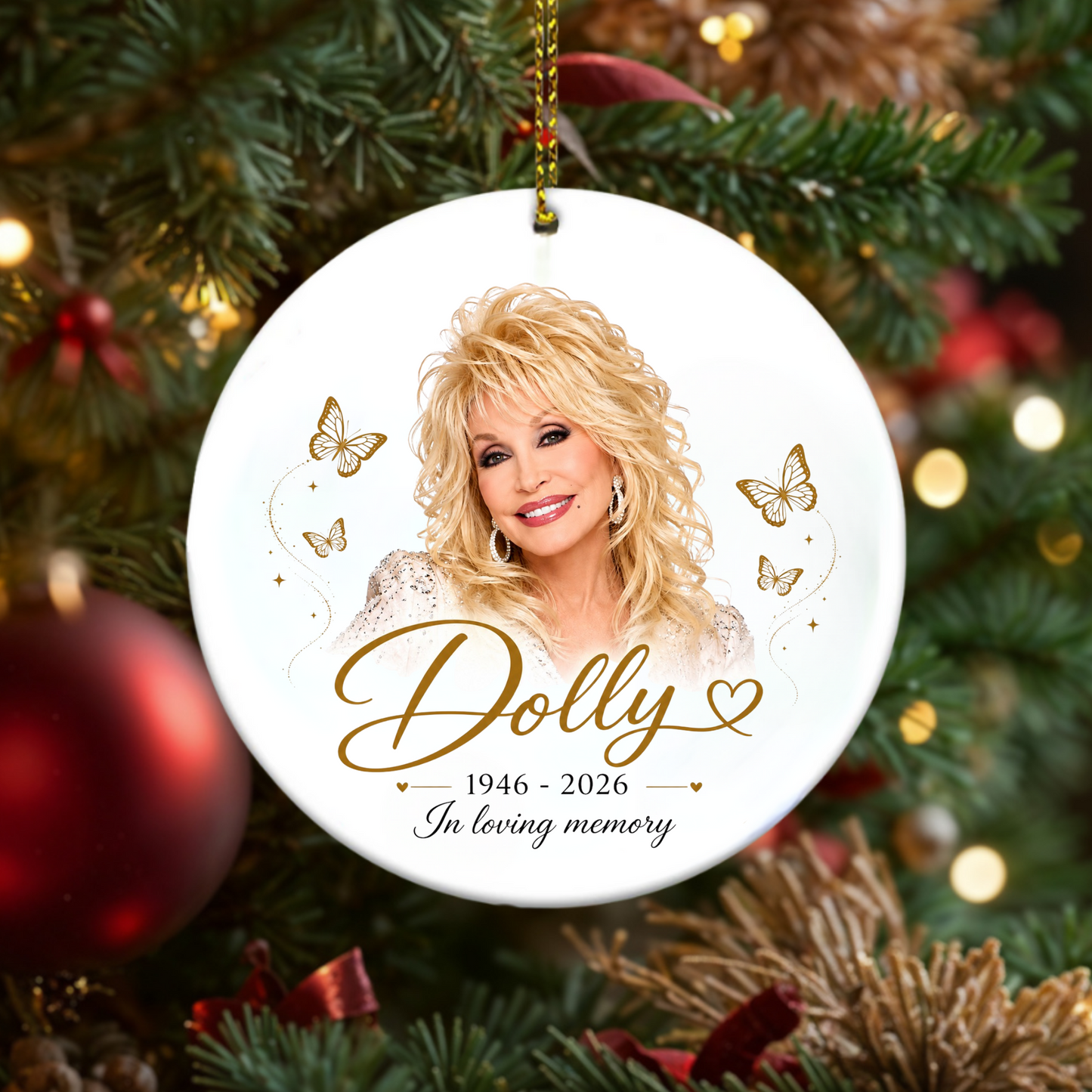 Dolly Parton Memorial Ornament