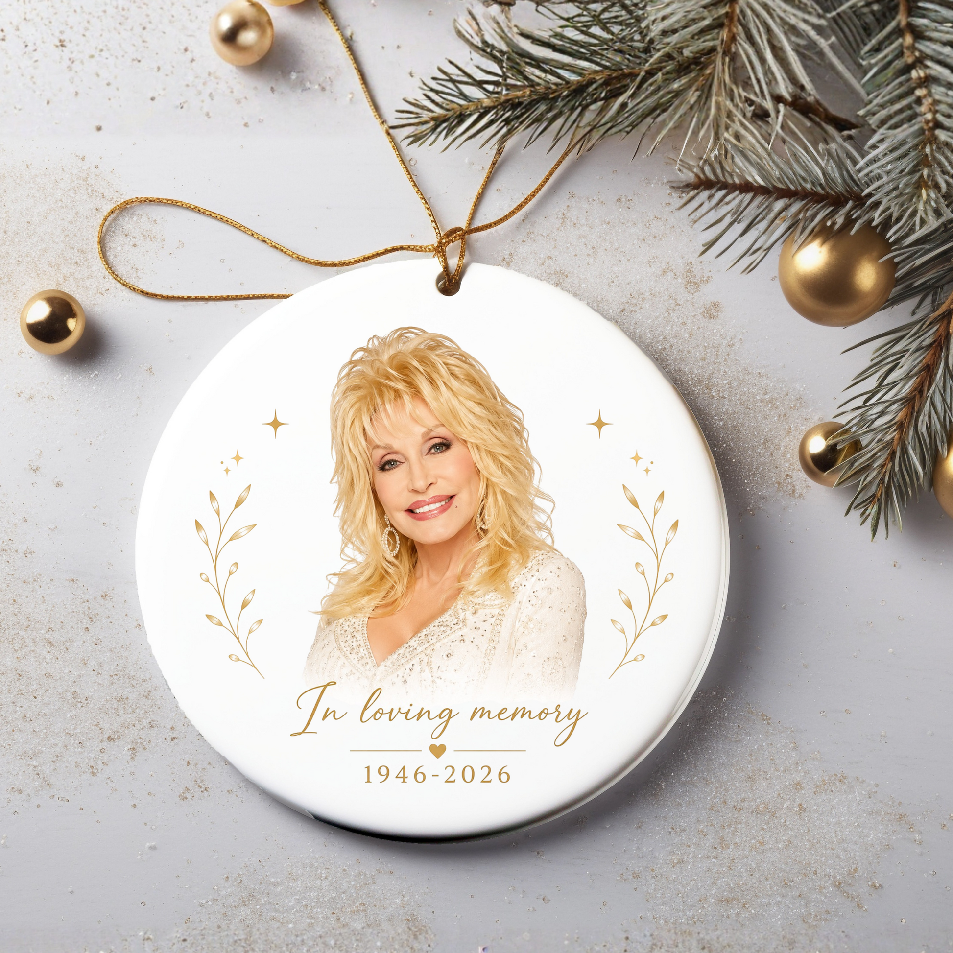 Dolly Parton Memorial Ornament