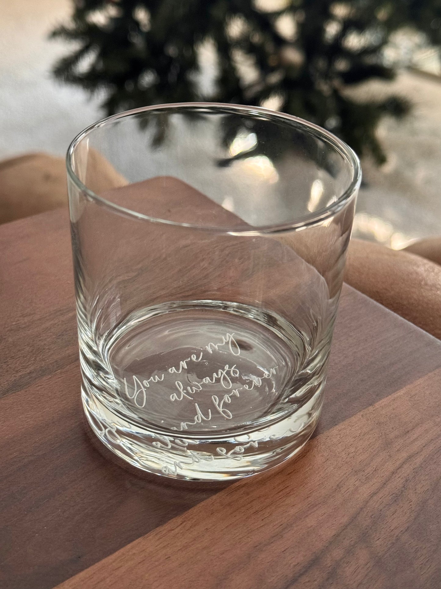 Personalized Whiskey Glass with Message