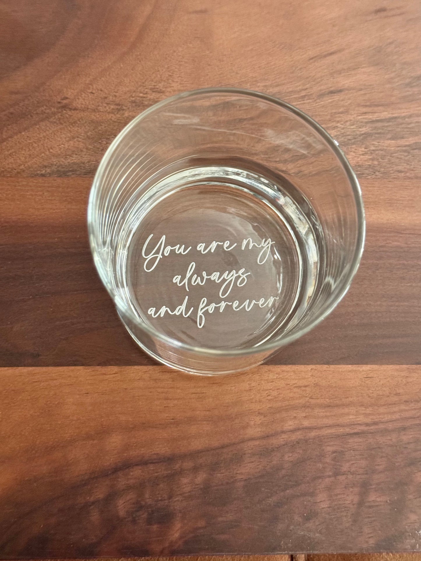 Personalized Whiskey Glass with Message