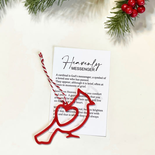 Cardinal Memorial Ornament with Story Card