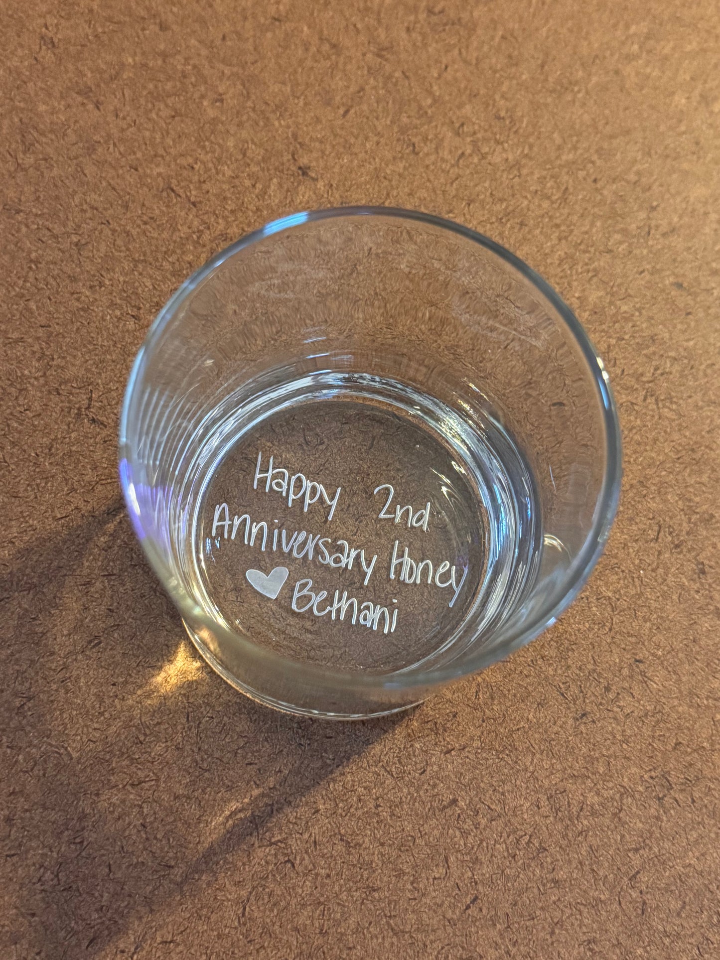 Personalized Whiskey Glass with Message