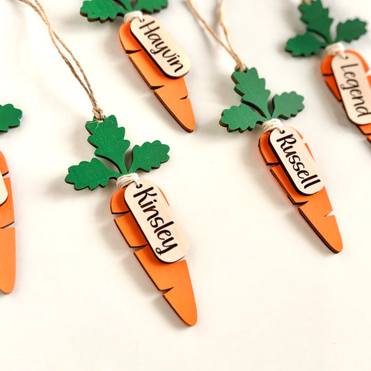 Easter Basket Ornament Easter Tag - Carrot Tag