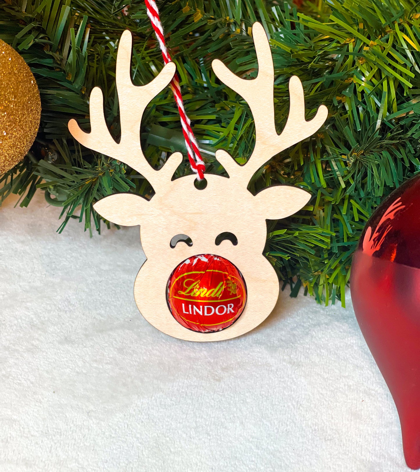 Reindeer Christmas Ornament with Chocolate Holder