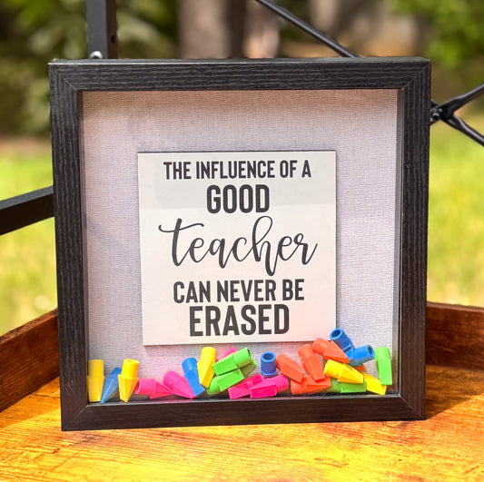Teacher Appreciation Gift: Eraser Shadow Box