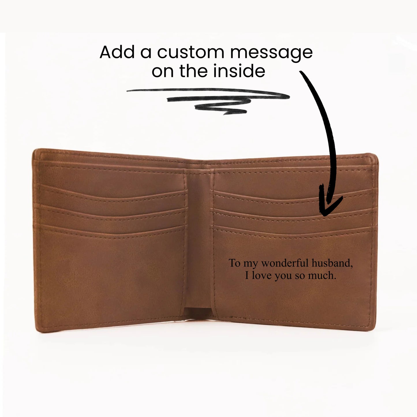 Personalized Leatherette Wallet | Custom Engraved Wallet Gift for Men