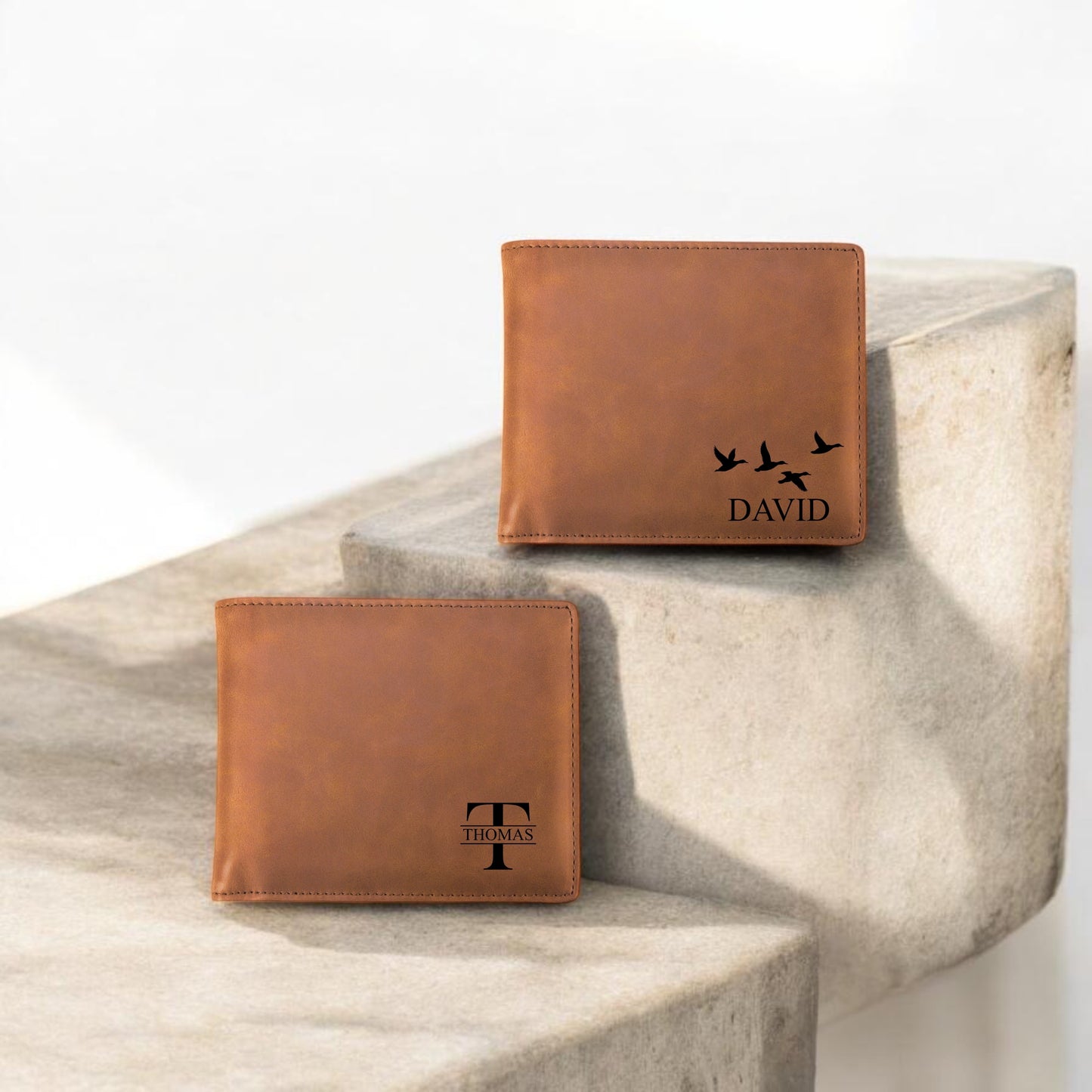 Personalized Leatherette Wallet | Custom Engraved Wallet Gift for Men