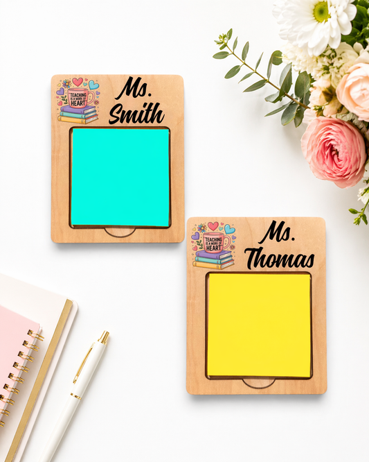 Personalized Teacher Sticky Note Holder Gift | Thank You Teacher Appreciation Gift