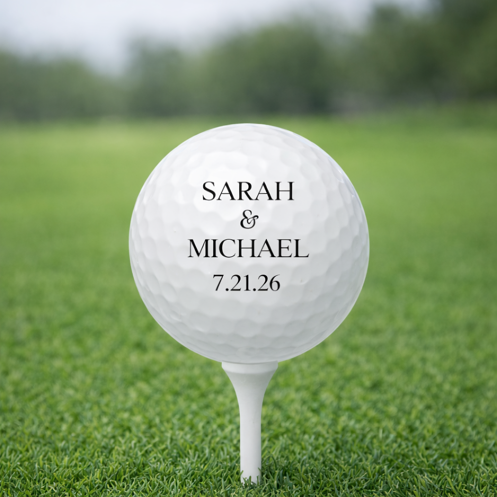 Personalized Golf Balls – Custom Golf Ball Wedding Favors, Groomsmen Golf Gift, Golf Lover Gift