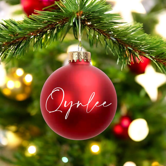 Personalized Glass Christmas Ball Ornament