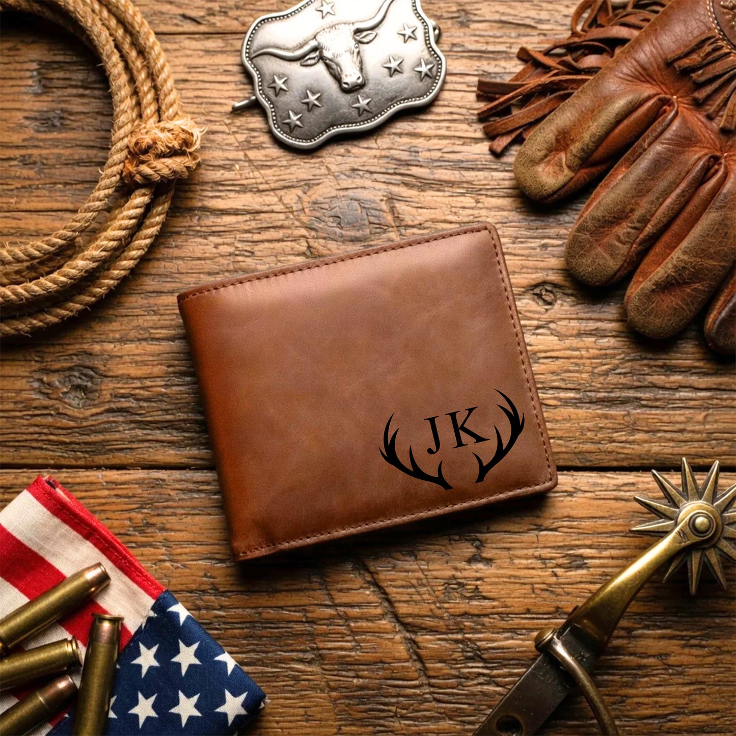 Personalized Leatherette Wallet | Custom Engraved Wallet Gift for Men