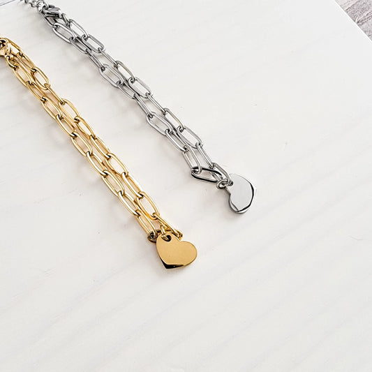 Paperclip Heart Bracelet