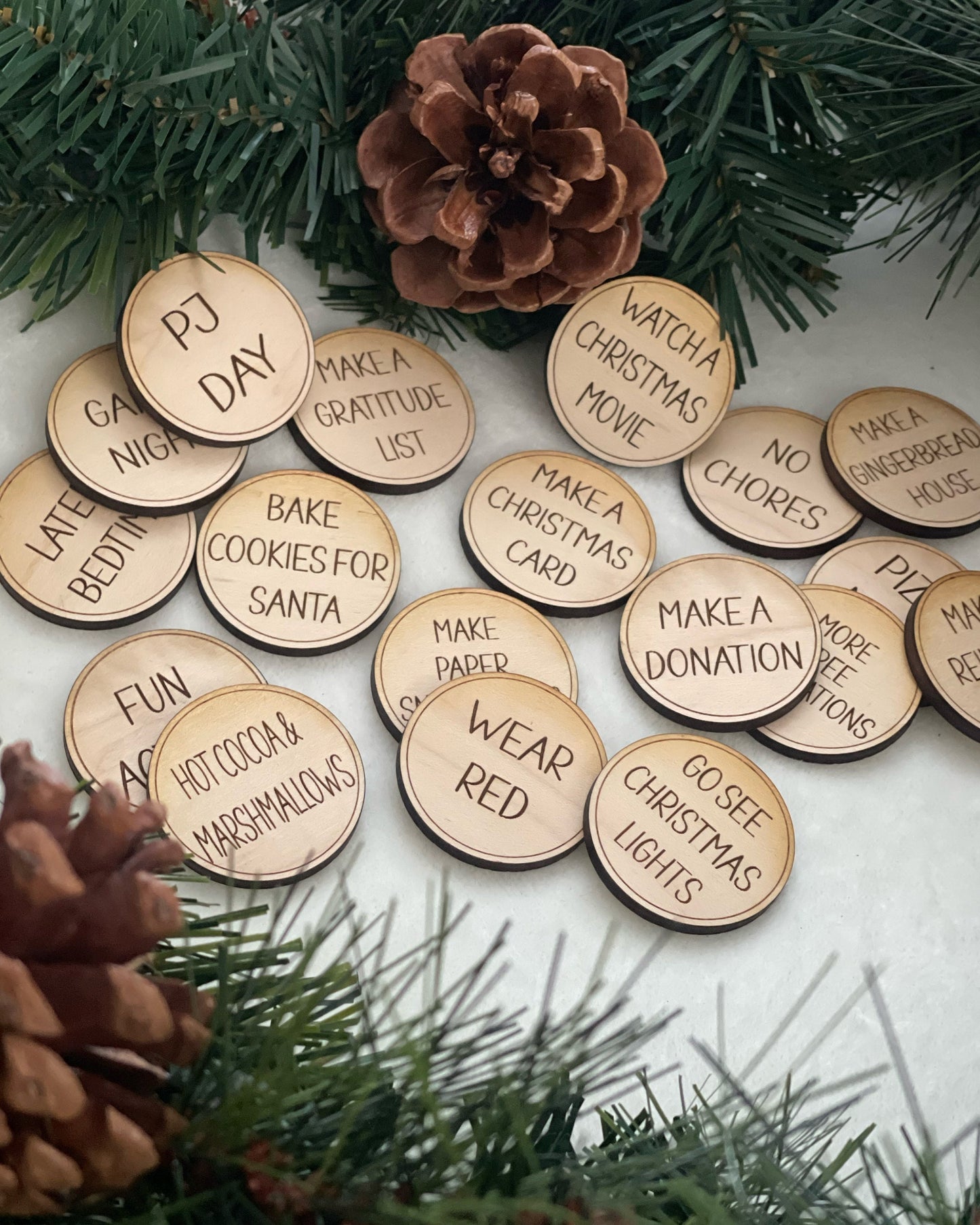 Christmas Advent Tokens - 25 Days of Christmas