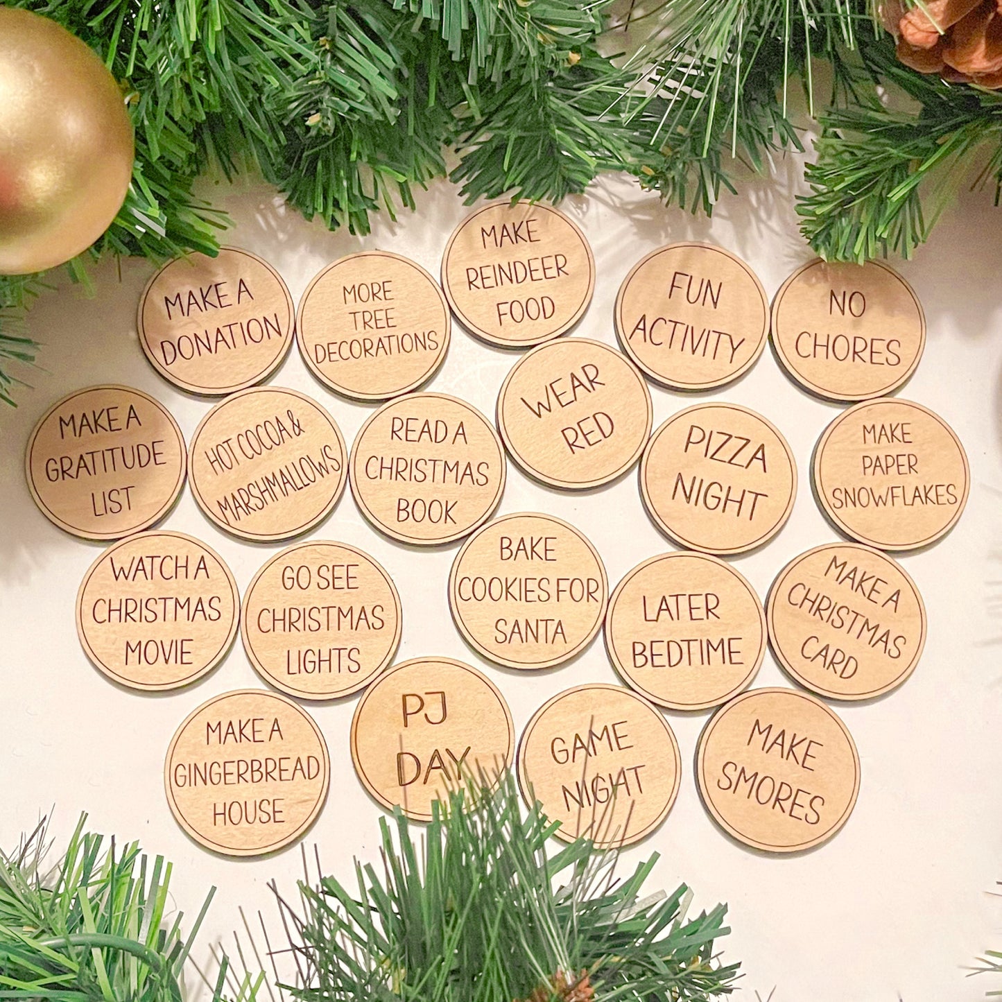 Christmas Advent Tokens - 25 Days of Christmas